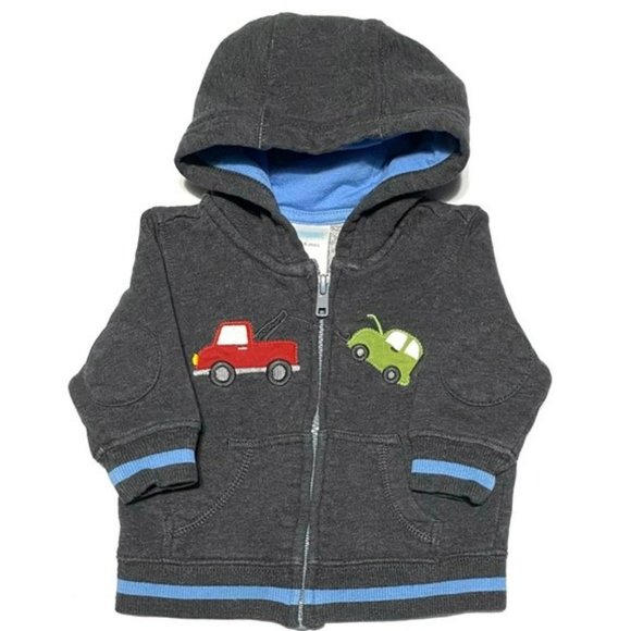 Gymboree Mr. Tow Truck & Car Full Zip Up Hoodie - Picture 1 of 8
